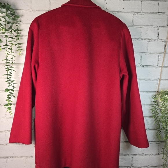 ASHLEY SCOTT VINTAGE WOOL DOUBLE BREASTED COAT GOLD BUTTONS LINED LARGE? - Picture 3 of 11